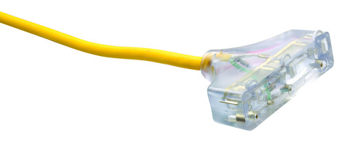 Southwire - 3489SW00002 - Outdoor 100 ft. L Yellow Tri-Source Extension Cord 12/3 SJEOOW