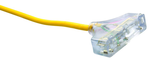 Southwire - 3488SW0002 - Outdoor 50 ft. L Yellow Tri-Source Extension Cord 12/3 SJEOOW