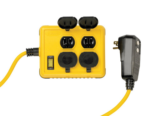 Southwire - 2516 - Yellow Jacket 6 ft. L 4 outlets Power Block Yellow