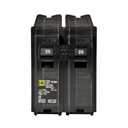 Square D - HOM225CP - HomeLine 25 amps Surge 2-Pole Circuit Breaker