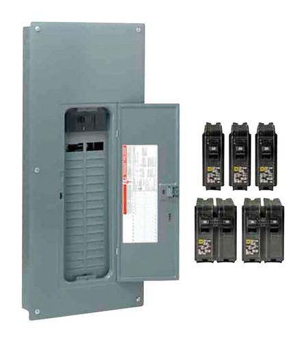 Square D - HOM3060M200PQCV - HomeLine 200 amps 120/240 volt 30 space 60 circuits Wall Mount Load Center Main Breaker Kit