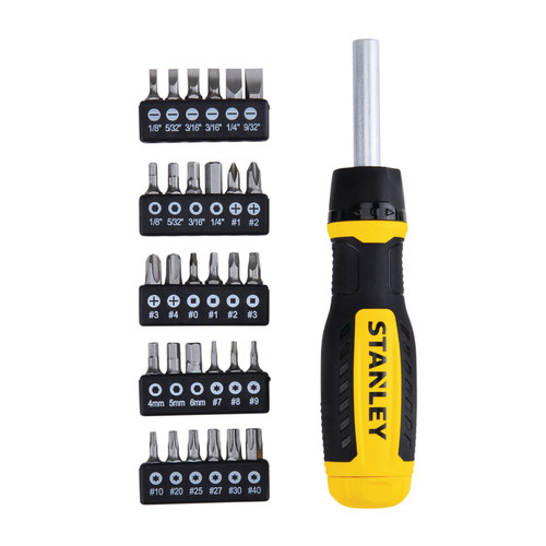 Stanley - STHT60084 - Assorted Ratcheting Screwdriver Set 30/pc.