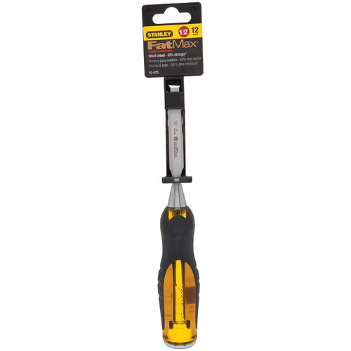 Stanley - 16-975 - FatMax Thru-Tang 1/2 in. W Steel Wood Chisel Black/Yellow - 1/Pack