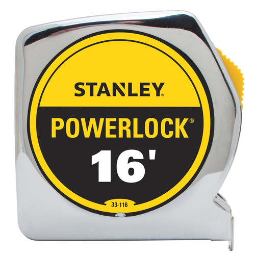 Stanley - 33-116 - PowerLock 16 ft. L x 0.75 in. W Tape Measure - 1/Pack