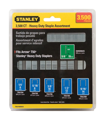 Stanley - TRA700BN35 - 18 Ga. Narrow Crown Heavy Duty Staples - 3500/Pack