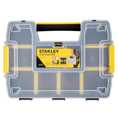 Stanley - STST14021 - SortMaster 11.5 in. L x 8.5 in. W x 2.9 in. H Storage Organizer Plastic 8 compartments Black/Yellow