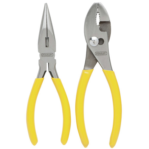 Stanley - 84-212 - 2/pc. Drop Forged Steel Pliers Set 6 in. L Yellow