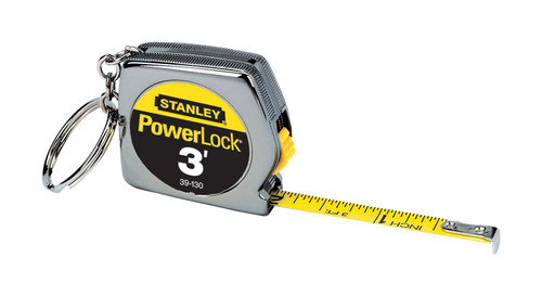 Stanley - 39-130 - PowerLock 3 ft. L x 0.25 in. W Key Chain Tape Measure - 1/Pack