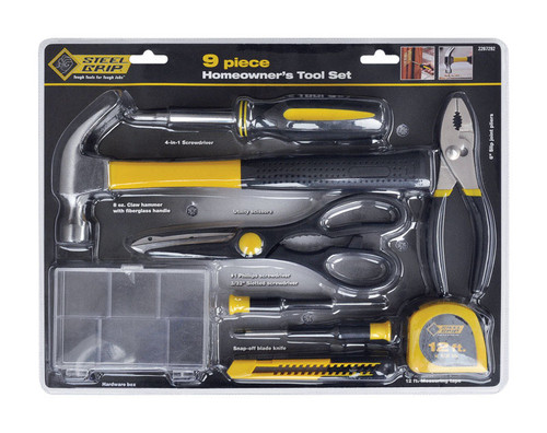 Steel Grip - 2267292 - Tool Kit Black/Yellow 9/pc.