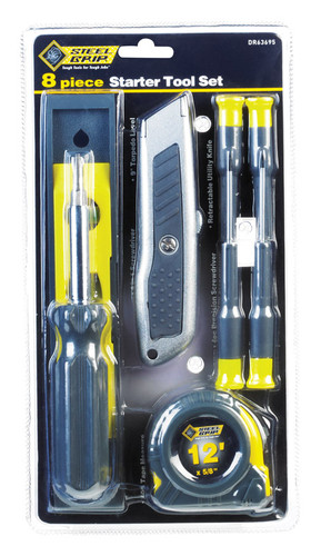 Steel Grip - DR63695 - Tool Kit Black/Yellow 8/pc.
