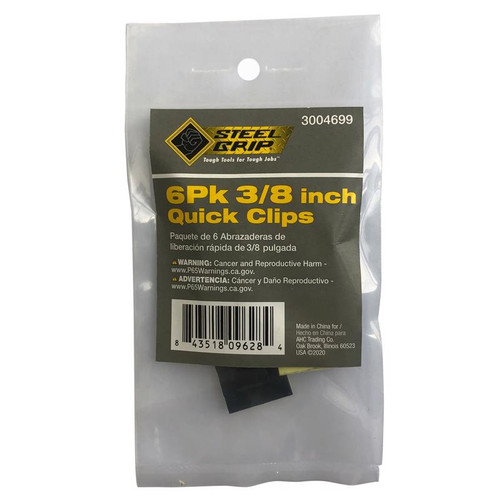 Steel Grip - CK-3/8 - Black Polypropylene Clip Kwik