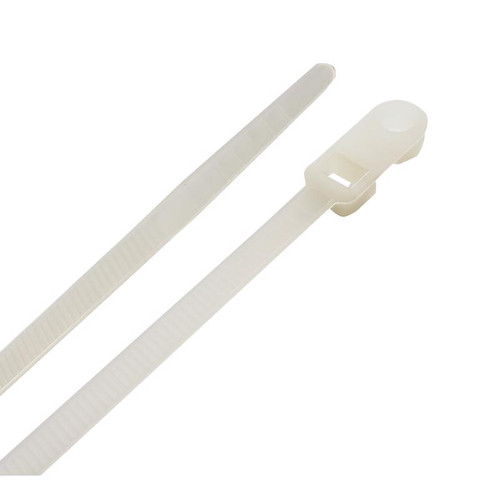 Steel Grip - MT-S-200-8-NC - 8 in. L White Cable Tie - 100/Pack