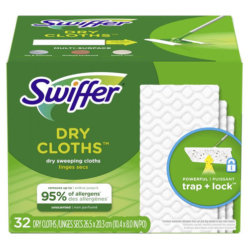 Swiffer - 31822 - 10.4 in. W x 8 in. L Dry Cloth Mop Pad 32/Pack