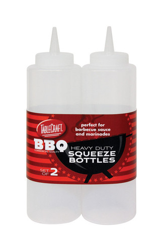 Tablecraft - BBQ112C-1 - BBQ Clear Polyethylene Squeeze Bottles