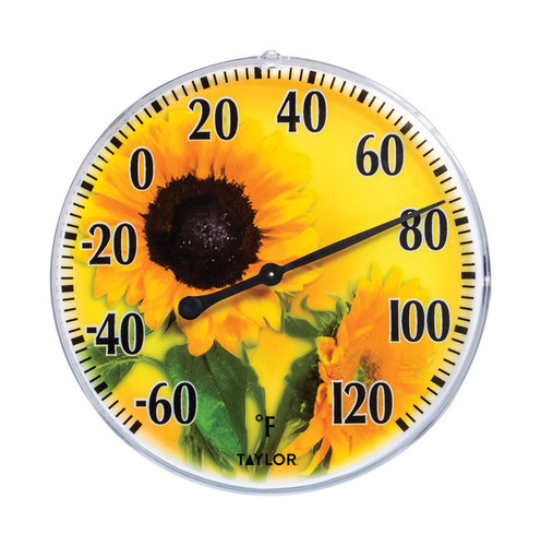 Taylor - 5638 - Sunflower Dial Thermometer Plastic Yellow