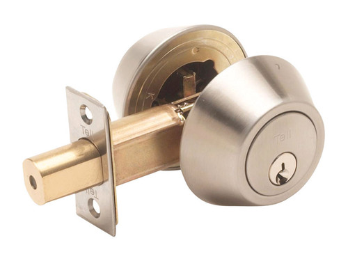 Tell - CL100056 - Satin Nickel Steel Double Cylinder Deadbolt