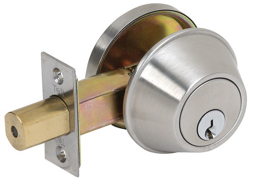 Tell - CL100055 - Satin Nickel Steel Single Cylinder Deadbolt