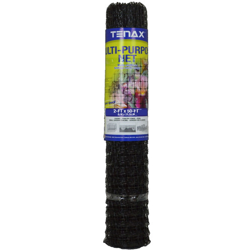 Tenax - 60041909 - 2 ft. H x 50 ft. L Polypropylene Multi-Purpose Netting Black