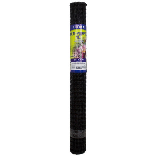 Tenax - 60043989 - 3 ft. H x 25 ft. L Polypropylene Multi-Purpose Netting Black