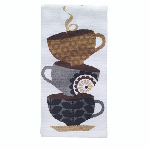 T-Fal - 12459 - Multicolored Cotton Coffee Cups Kitchen Towel - 1/Pack