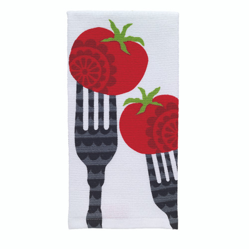 T-Fal - 12453 - Multicolored Cotton Fork/Tomato Kitchen Towel - 1/Pack