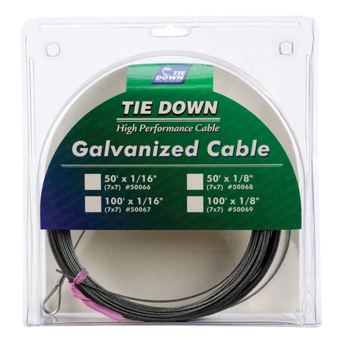 Tie Down Engineering - 50067 - Galvanized Steel 1/16 in. Dia. x 100 ft. L Aircraft Cable