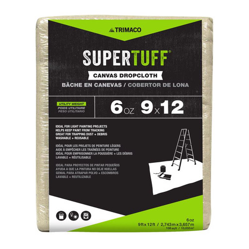 Trimaco - 56701 - SuperTuff 9 ft. W x 12 ft. L Canvas Drop Cloth - 1/Pack