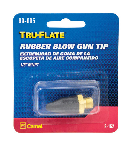 Tru-Flate - 99005 - Brass Air Blow Gun Rubber Tip 1/8 in.