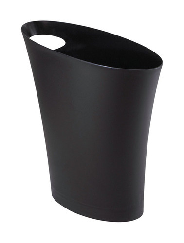 Umbra - 082610-040 - Skinny 2 gal. Black Plastic Modern Wastebasket