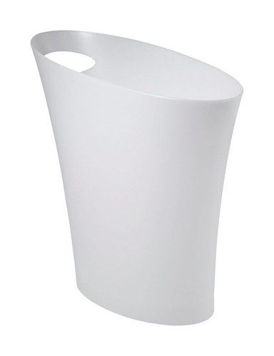 Umbra - 082610-661 - Skinny 2 gal. White Plastic Modern Wastebasket