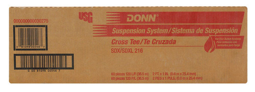 USG - 209891 - Donn Brand SDX/SDXL216 1 in. L x 0.942 in. W Cross Tee - 1/Pack