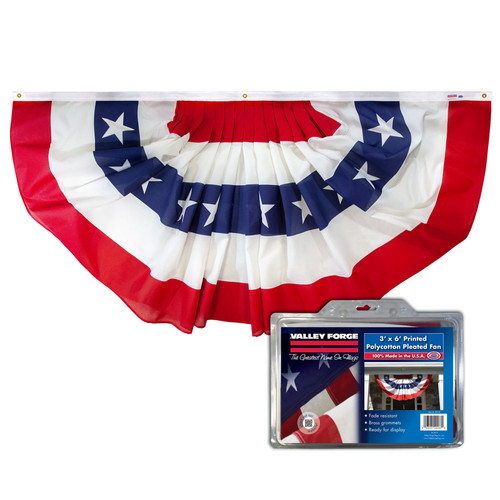 Valley Forge - PFF-ST - American Pleated Flag 36 in. H x 72 in. W