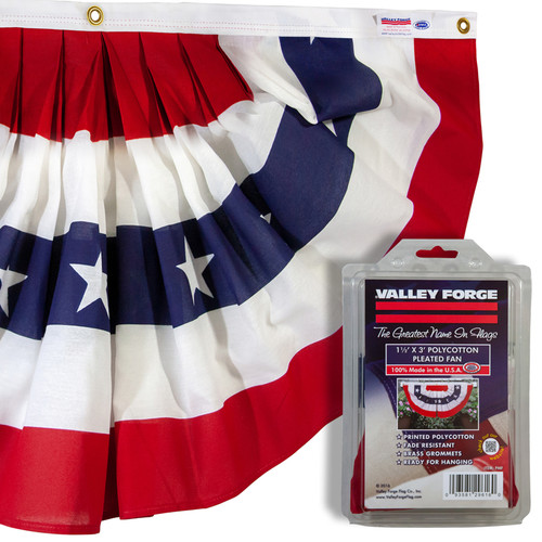 Valley Forge - PMF - American Pleated Flag 18 in. H x 36 in. W