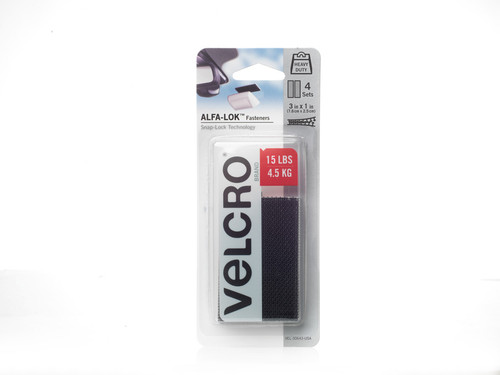 Velcro - VEL-30643-USA - Alfa-Lok Plastic Mounting Strips 3 in. L - 4/Pack