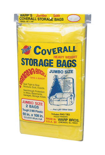 Warp's - CB-60 - Jumbo Yellow Storage Bag 60"X108" - 2/Pack