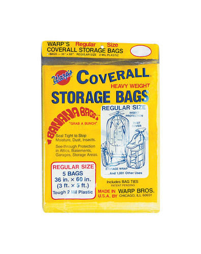 Warp's - CB-36 - Regular Yellow Storage Bag 36"X60" - 5/Pack