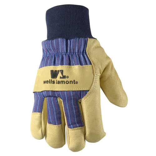 Wells Lamont - 5127XX - Men's Palomino Leather Cold Weather Work Gloves Tan/Blue XXL - 1/Pack