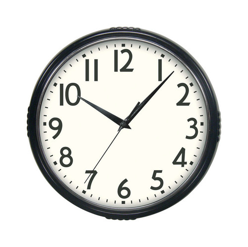 Westclox - 32042BK - 9-3/4 in. L x 9 in. W Indoor Modern Analog Wall Clock Glass/Plastic Black