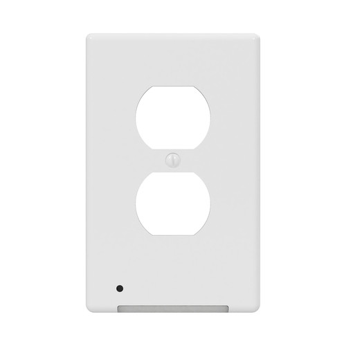 Westek - LCR-CCDO-W - LumiCover White 1 gang Plastic Duplex Nightlight Wall Plate - 1/Pack