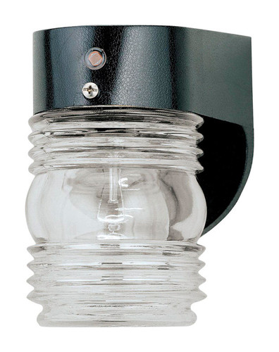 Westinghouse - 66949 - Gloss Black Switch Incandescent Jelly Jar Light w/Photocell