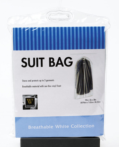 Whitmor - 5003-21 - 24 in. H x 3 in. W x 38 in. L Vinyl Hanging Suit Bag - 1/Pack
