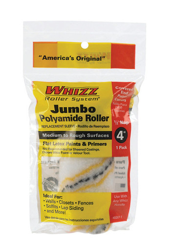 Whizz - 60011 - Maximus Polyamide Fabric 4 in. W x 1/2 in. Jumbo Mini Paint Roller Cover - 1/Pack