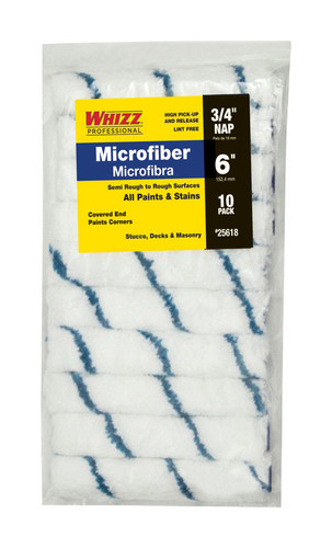 Whizz - 25618 - Microfiber 6 in. W x 3/4 in. Mini Paint Roller Cover - 10/Pack