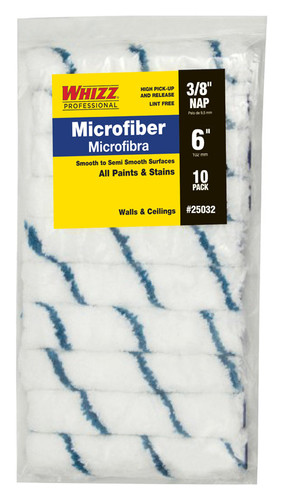 Whizz - 25032 - Microfiber 6 in. W x 3/8 in. Mini Paint Roller Cover - 10/Pack