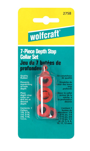 Wolfcraft - 2758 - Rubber Drill Stop Set 7/pc.