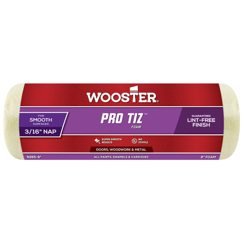 Wooster - R265-9 - Pro Tiz Foam 9 in. W x 3/16 in. Regular Paint Roller Cover - 1/Pack