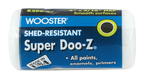 Wooster - R206-4 - Super Doo-Z Fabric 4 in. W x 3/16 in. Paint Roller Cover - 1/Pack