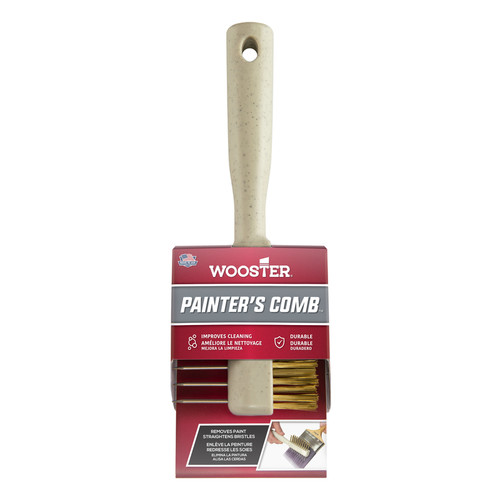 Wooster - 1832 - Beige Stainless Steel Brush and Roller Cleaning Tool