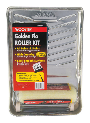 Wooster - R914-9 - Golden Flo Cage Paint Roller Kit Threaded End
