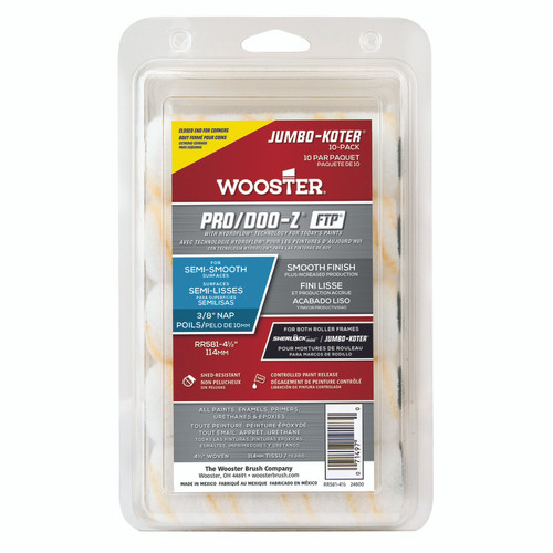 Wooster - RR581-41/2 - PRO/DOO-Z 4.5 in. W x 3/8 in. Jumbo Paint Roller Cover - 10/Pack